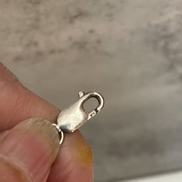 Vintage Handmade Sterling Silver Black Onyx Round Link Segment Bracelet 7.5" - Picture 5 of 5